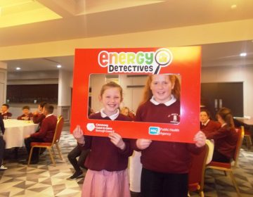 Girls Posing For A Photograph At The Energy Detectives