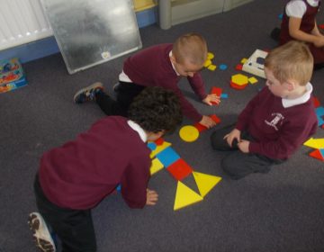 P1 and 2 take part in a range of Maths Activities for Maths Week