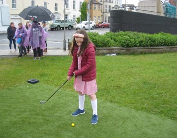Some P4 and P5 pupils try Golf