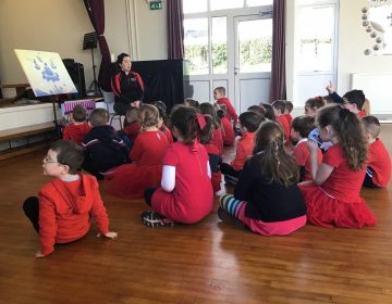 P1, 2 and 3 Children learn how to be healthy with Action Cancer.
