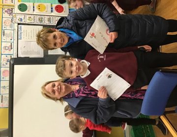 P5 and 6 welcomed their Grandparents into their classroom.