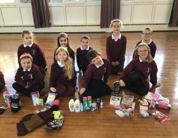 Primary 3/4 brought lots of items for our Road of Hope Appeal