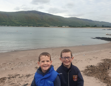 Ruairi And Conor On Beach