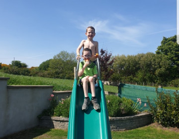 Ruairi And Conor On Slide