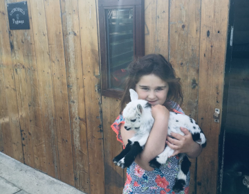 Casey With Lamb