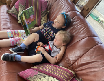 Niamh Reading To Her Brother