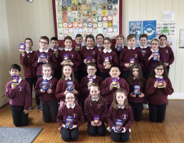 Primary Six and Seven receive Easter Eggs.