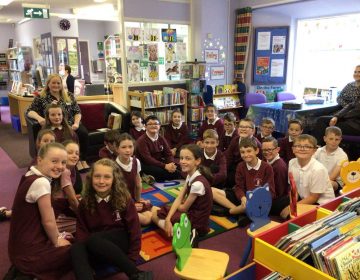 Primary 6/7 enjoyed their visit to the library to learn about fiction books.