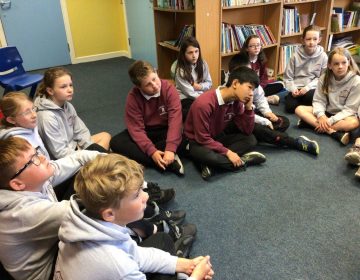 Primary Seven enjoyed listening to the stories of Patrick and Masako.
