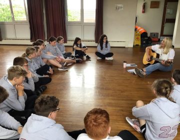 Primary Seven had some great ideas for a song, in their first Workshop with Amanda St John.