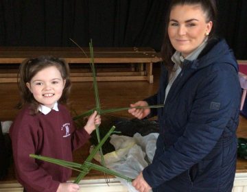 Thank you to everyone who came to help us make our St Brigid’s crosses today.